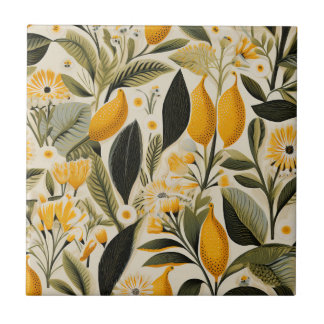 Lemon Botanical Grove Seamless Tile