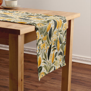 Lemon Botanical Grove Short Table Runner