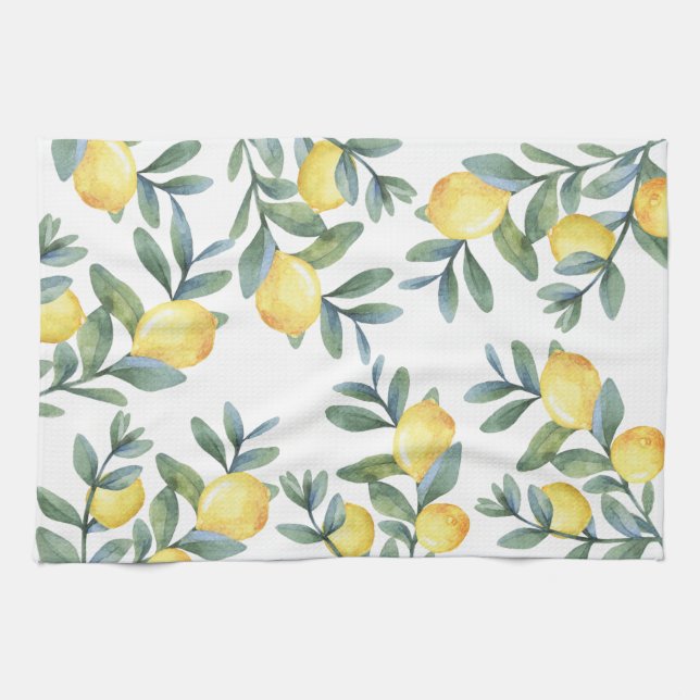Lemon Botanical Tea Towel (Horizontal)