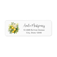 Lemon Bouquet with White Blossoms - Address