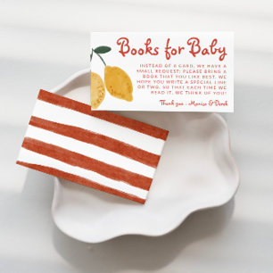 Lemon Boys Books For Baby Shower Baby Library Enclosure Card