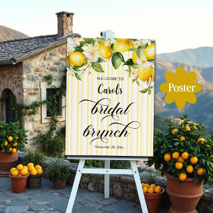 Lemon Branch Mediterranean Summer Bridal Brunch Poster
