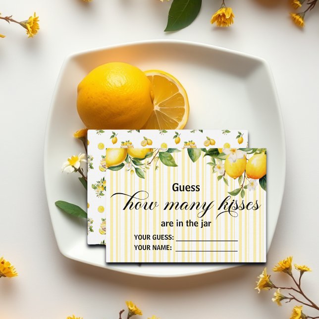 Lemon Branch Mediterranean Summer Bridal Shower Enclosure Card (Creator Uploaded)