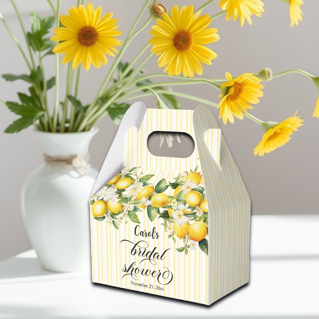 Lemon Branch Mediterranean Summer Bridal Shower Favour Box (Creator Uploaded)