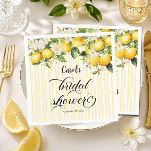 Lemon Branch Mediterranean Summer Bridal Shower Napkin