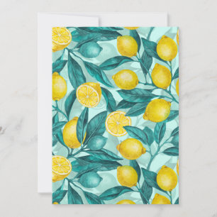 Lemon branches in blue and yellow