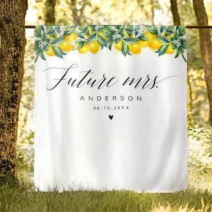 Lemon Bridal Shower Backdrop  Tapestry
