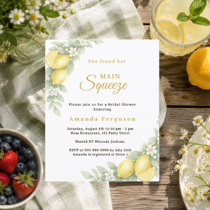 Lemon Bridal Shower citrus summer party invitation