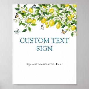 Lemon Bridal Shower Custom Text Sign