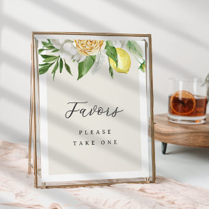 Lemon Bridal Shower Favor Table Sign
