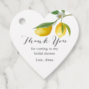 Lemon Bridal shower Favour Tags