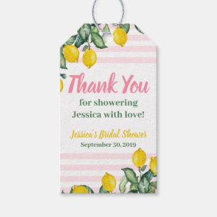 Lemon Bridal Shower Favour Tags, Summer Gift Tags