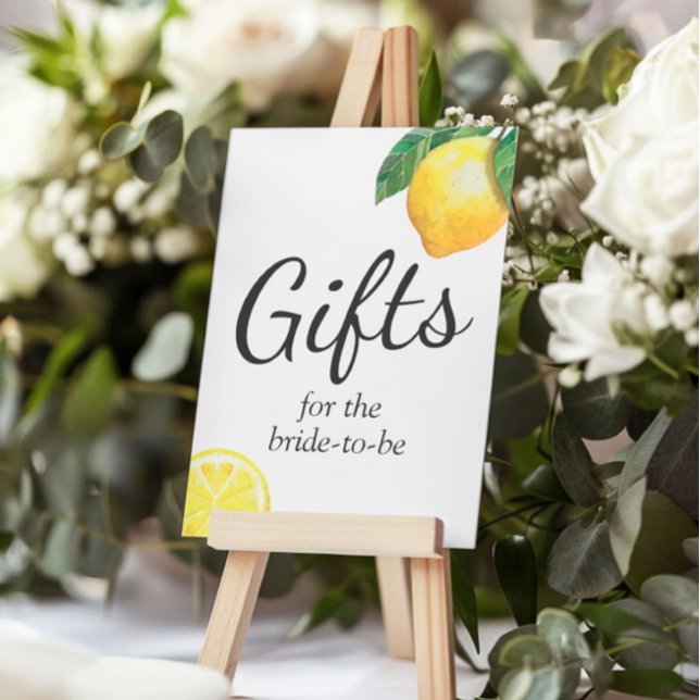Lemon Bridal Shower Gifts Sign (Creator Uploaded)
