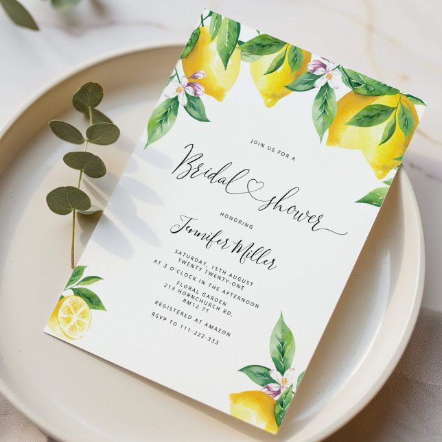Lemon Bridal Shower Invitation (Creator Uploaded)