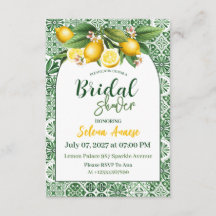 Lemon Bridal Shower Invitation Card