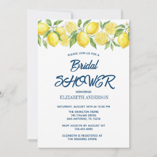 Lemon Bridal Shower Invitation Template