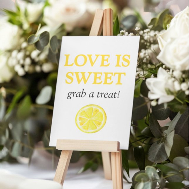 Lemon Bridal Shower Love is Sweet Sign (Creator Uploaded)