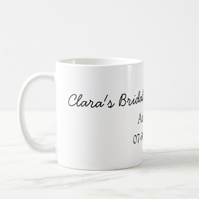 Lemon bridal shower modern simple minimal rustic b coffee mug (Left)