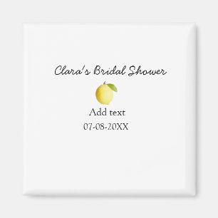 Lemon bridal shower modern simple minimal rustic b magnet