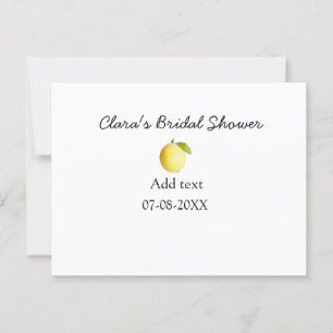 Lemon bridal shower modern simple minimal rustic b postcard