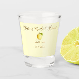 Lemon bridal shower modern simple minimal rustic b shot glass
