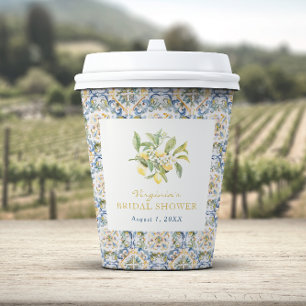 Lemon Bridal Shower Paper Cups