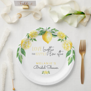 Lemon Bridal Shower Paper Plates