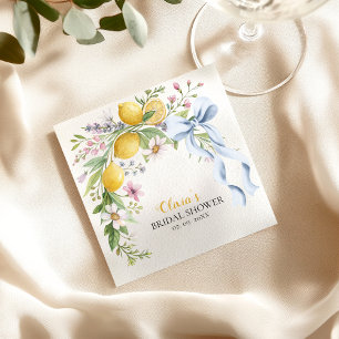Lemon Bridal Shower Party Napkins 