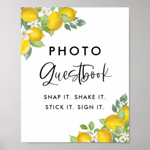 Lemon Bridal Shower Photo Guestbook Sign