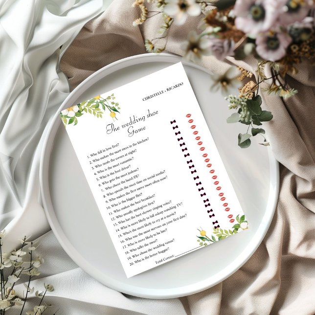 Lemon Bride & Groom Bridal Shower Game Card (Creator Uploaded)