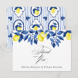 Lemon Brunch Wedding Thank You Card