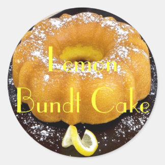 Lemon-Bundt-Cake Classic Round Sticker