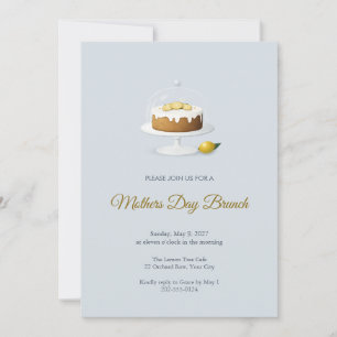 Lemon Cake Dome Mothers Day Brunch Invitation