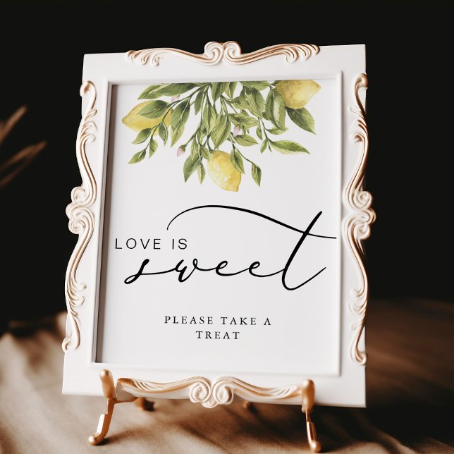 Lemon Calligraphy Love is Sweet Wedding Sign (Creator Uploaded)