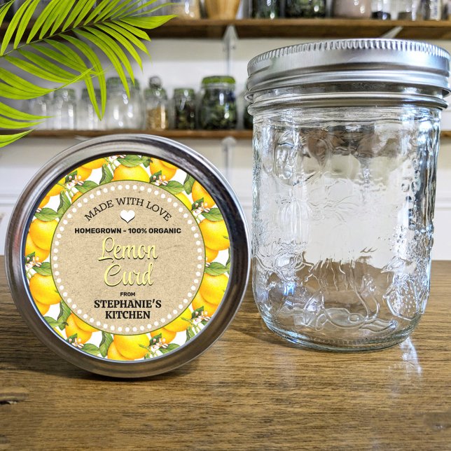 Lemon Canning Jar Label (Creator Uploaded)