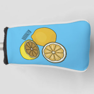 Lemon cartoon illustration golf head cover