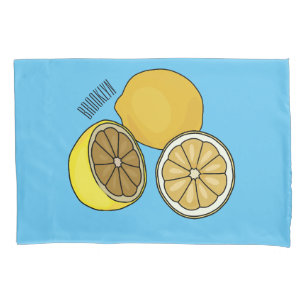 Lemon cartoon illustration pillowcase