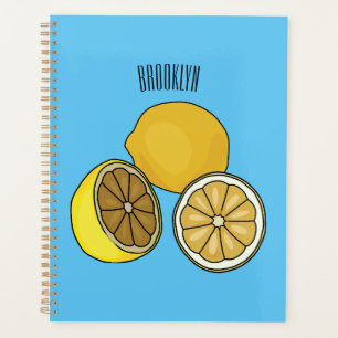 Lemon cartoon illustration planner