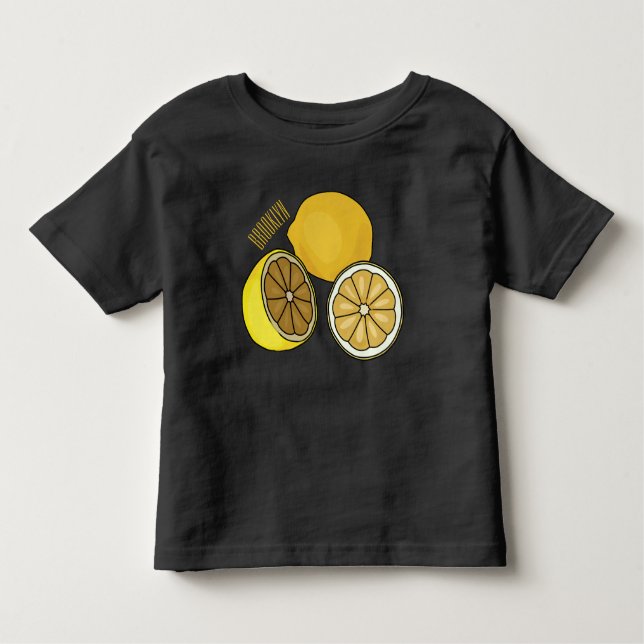 Lemon cartoon illustration toddler T-Shirt (Front)