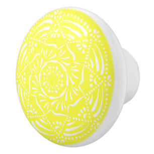 lemon ceramic knob