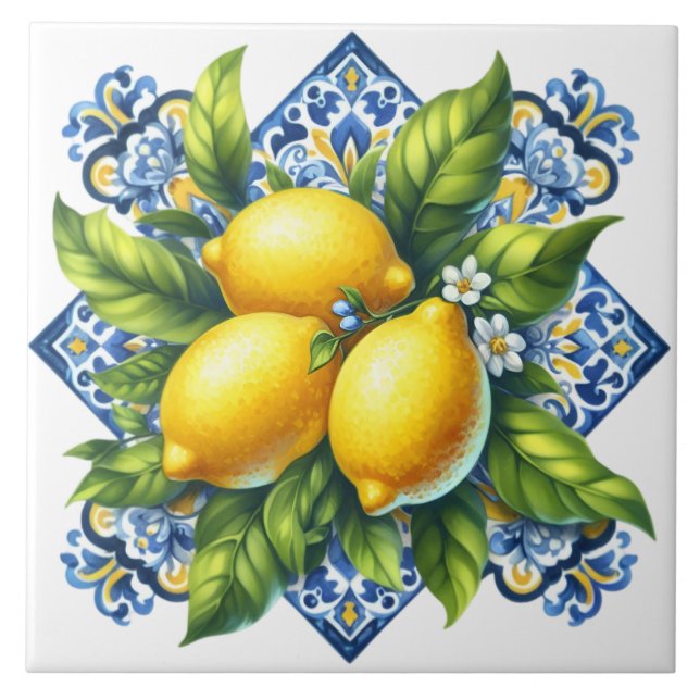 Lemon Ceramic Tile (Front)