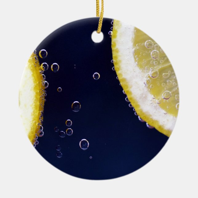 Lemon Ceramic Tree Decoration (Front)
