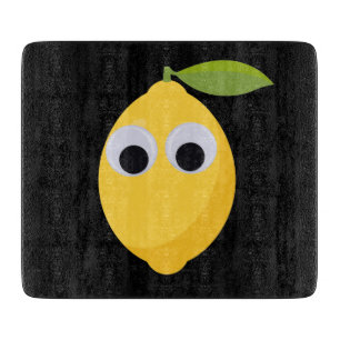 Lemon Character, sweet fruit with googly eyes Cutting Board