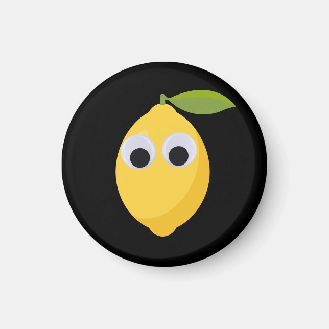 Lemon Character, sweet fruit with googly eyes   Magnet (Front)