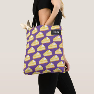 Lemon Cheese Cake dessert theme - your text on Tote Bag