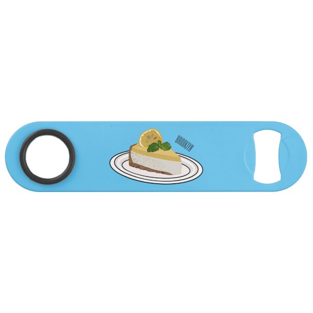 Lemon cheesecake cartoon illustration  (Front (Horizontal))