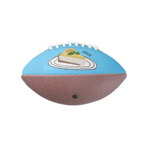 Lemon cheesecake cartoon illustration football