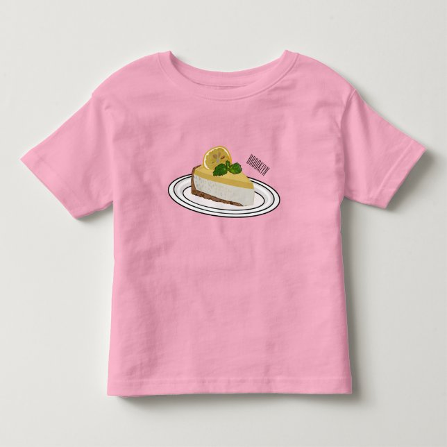 Lemon cheesecake cartoon illustration  toddler T-Shirt (Front)