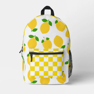 Lemon Chequered Backpack