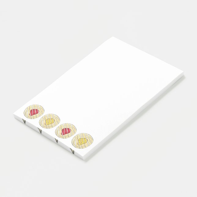 Lemon Cherry Danishes Breakfast Sweet Pastry Post-it Notes (Angled)